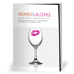 cover and inside pages of a women and alcohol health information booklet